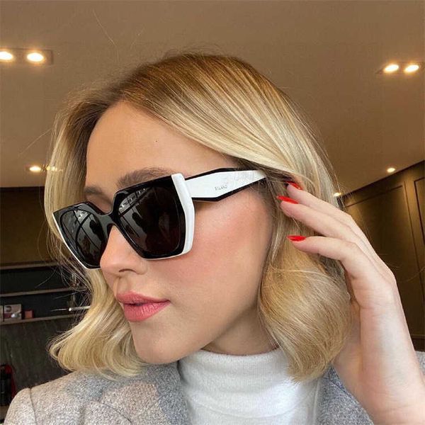 

Designer Triangular signature top sunglasses 2022 New P Family Irregular Sunglasses Women's Ins Online Red Same Style Personalized Color Contrast 15w with logo box