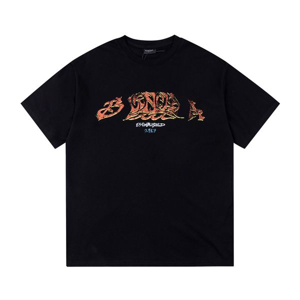 

blcg lencia summer t-shirts high street hip-hop style 100% cotton quality men and women drop sleeve loose tshirts oversize 23202, White;black