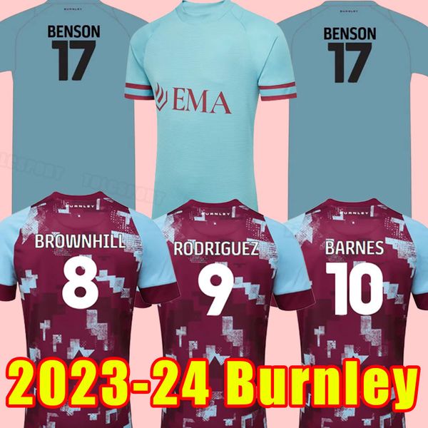 

23/24 burn soccer jerseys kompany, benson, zarulli jay camiseta de futbol rodriguez brownhill rodriguez home and away football shirt 2023 20, Black;yellow