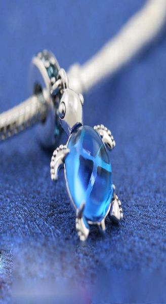 

925 sterling silver summer collection murano glass sea turtle dangle pendant charm bead fits european p style jewelry charm bracelets1113245, Black