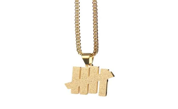 

pendant necklaces gold usa undefeated five bar necklace minimalism stainless steel bars chain hiphop jewelry american6247175, Silver