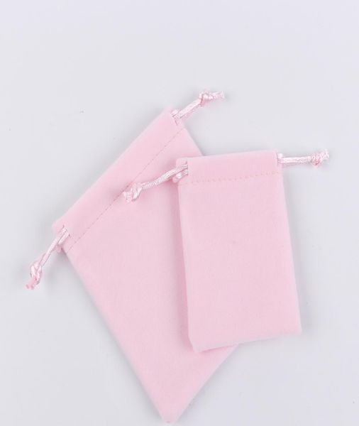 

3 sizes pink velvet jewelry pouch gift present package fit for necklace bracelet earring christmas bags7521000, Pink;blue
