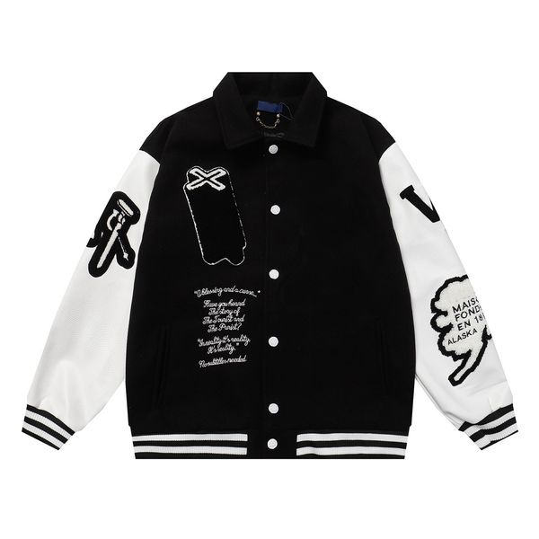 

men's jackets leather baseball jacket varsity bomber sports windbreaker coats outerwear coat, Black;brown