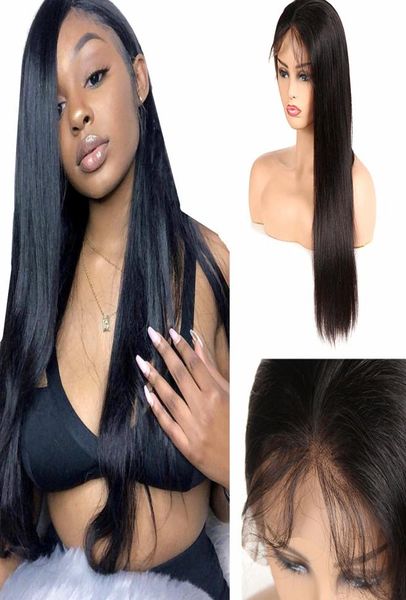 

human hair wig silk straight malaysian virgin lace front wig for black woman 4608177