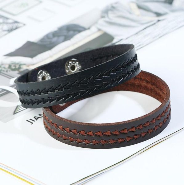 

men jewelry bracelet punk braided bracelet clasp wrist band leather bracelet2915820, Golden;silver