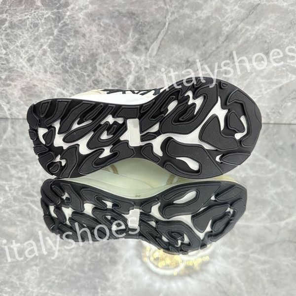 

new reflective leather dad shoes space stitching material sneakers designer sneakers modern autumn winter trendy shoes xsd230403, Black