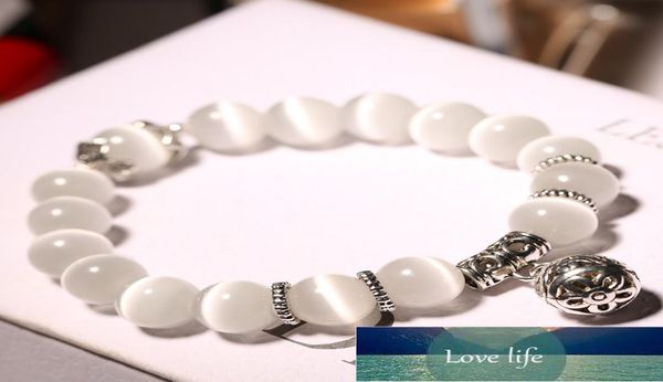 

classic retro natural opal beads bracelets crystal fashion women bracelet vintage stainless steel braceletes for women7730992, Black
