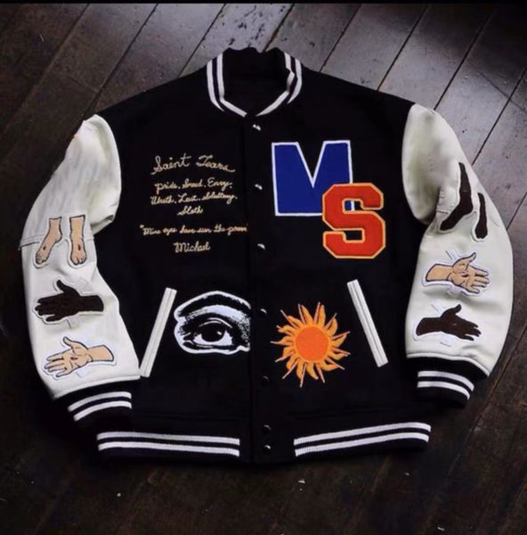 

jacket designer jacket varsity jacket men sports jacket brand embroidery baseball streetwear patchwork letter bomber jacket college coat cou, Black;brown