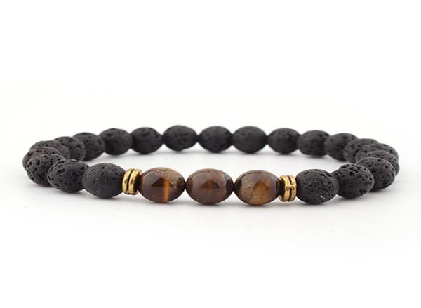

12 constellation natural black onyx 10mm lava tiger eye stone beads men bracelet leo lovers energy strand pulseras2570813