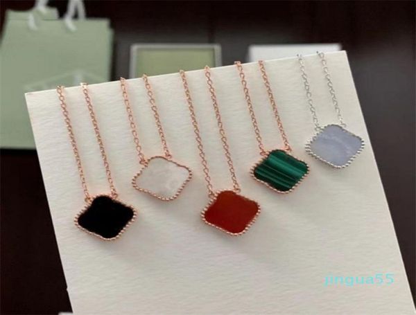 

classic designer necklace fashion elegant four clover necklaces gift for woman jewelry shell pendants highly quality5340465, Silver