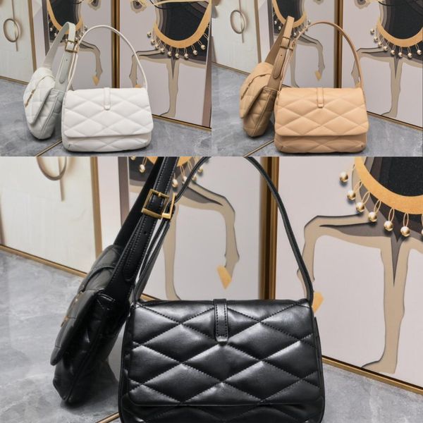 

7a italy sheepskin leather women's bag luxury designer handbag classic fashion casual le 57 underarm bag checker one shoulder 698567 sm