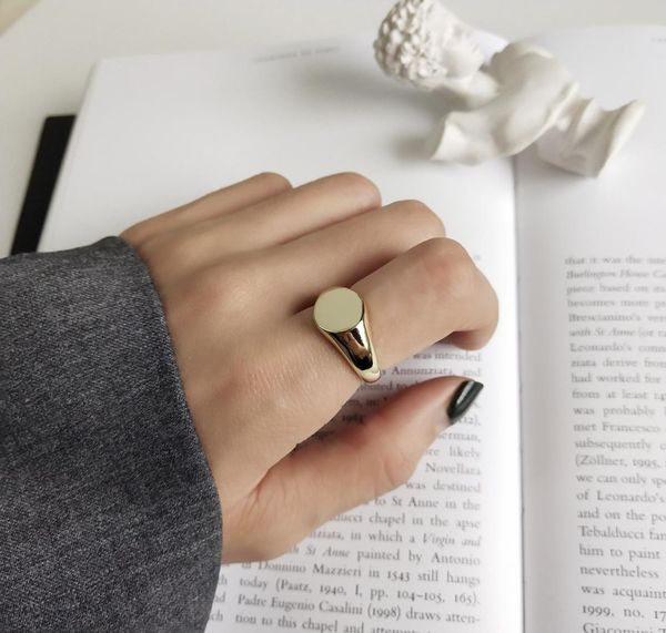 

new design 925 sterling silver minimalism jewelry original silver smooth handmade designer women039s adjustable rings japanese1721096