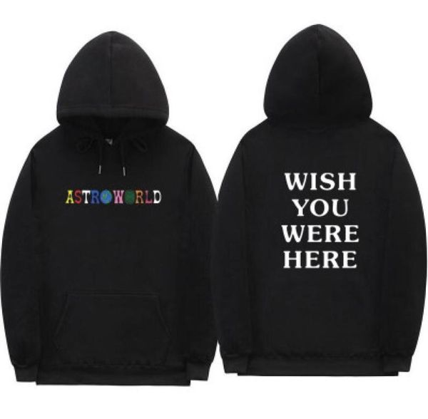 

designer hoodies wish you were here hoodies fashion letter fleece hoodie streetwear man woman pullover sweatshirt3930867, Black