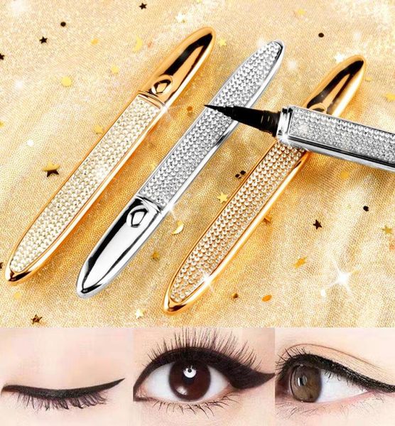 

waterproof strong self adhesive eyeliner for false eyelashes 2 in 1 magic diamond bling glitter liquid eye liner pen no need glue 3700812