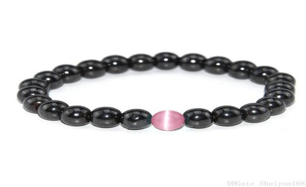 

cat eye hematite beads bracelet black magnetic 8mm nature stone bead bangle yoga health care bracelet jewelry christmas gift9665048