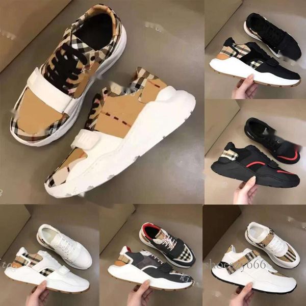 

designer sneakers striped vintage sneaker women mens casual shoes fashion lattice brand shoe men outdoor classic tassel flats with boxtop, Black