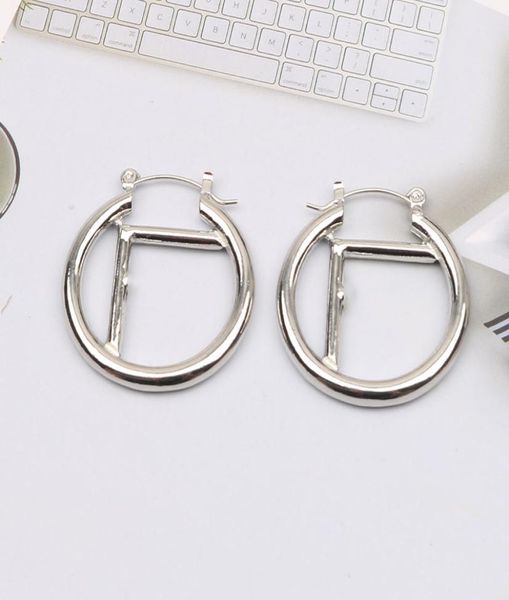 

2 colors 18k gold plated 925 silvrer luxury brand designers letters stud clip chain geometric famous women crystal rhinestone meta8158690, Golden;silver