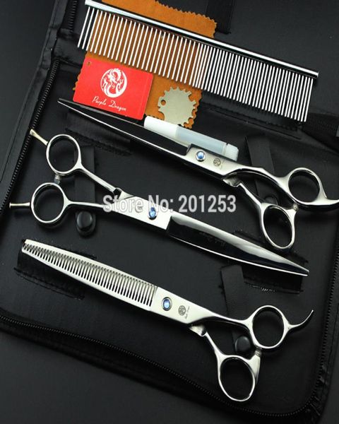 

whole pet grooming scissors set 8 inch professional jp440c dog shears hair cutting straight curved thinning scissors lzs01438864