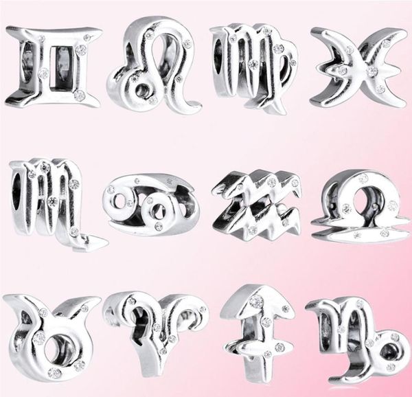 

memnon jewelry 925 sterling silver charm winter sparkling twelve zodiac series charms beads fit p style bracelets diy for women gift9276882, Bronze;silver