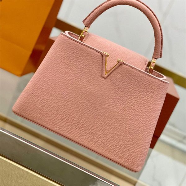 

fashion designer bag capucines bb handbag women shoulder bag taurillon mid size dame bagwallet crossbody leather purse shoulder lady the tot