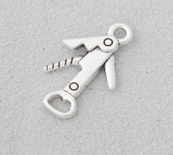 

whole fashion alloy daily use bottle opener charms vintage corkscrew tool charms 1221mm 100pcs aac15262251294, Bronze;silver