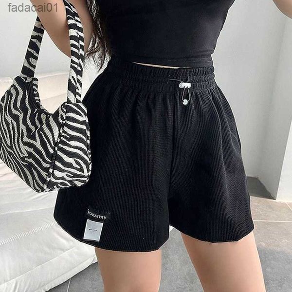 

2023 new women shorts sxxl high waisted black shorts fashion simple sports shorts women summer breathable casual running pants l230621, White;black