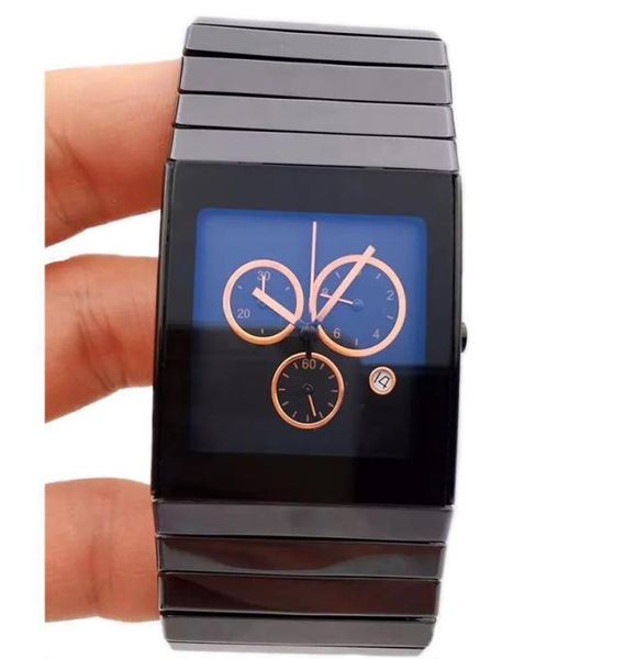 

2020 selling luxury rd full black ceramic xl quartz movement chronograph mens watch satch male wristwatch7919266, Silver