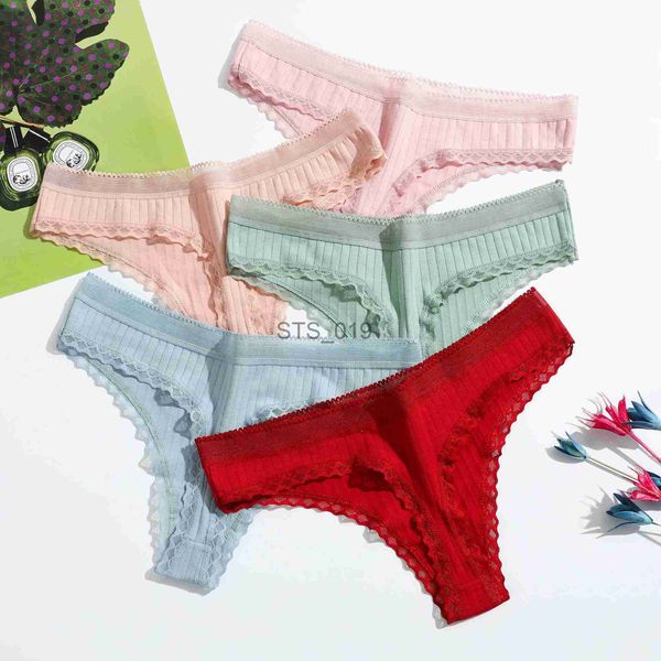 

briefs panties other panties cotton thong women lace low waist panties underwear ladies briefs lingere panty solid color breathable female g, Red;black