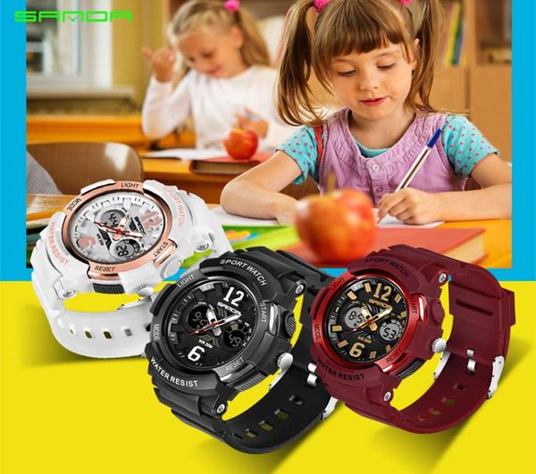 

kids watches sanda luxury brand digital watch waterproof sport watches electronic wristwatches children watch for7133194, Blue