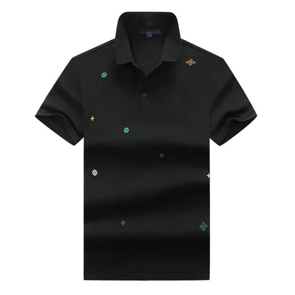 

4 new fashion london england polos shirts mens designers polo shirts high street embroidery printing t shirt men summer cotton casual t-shir, White;black