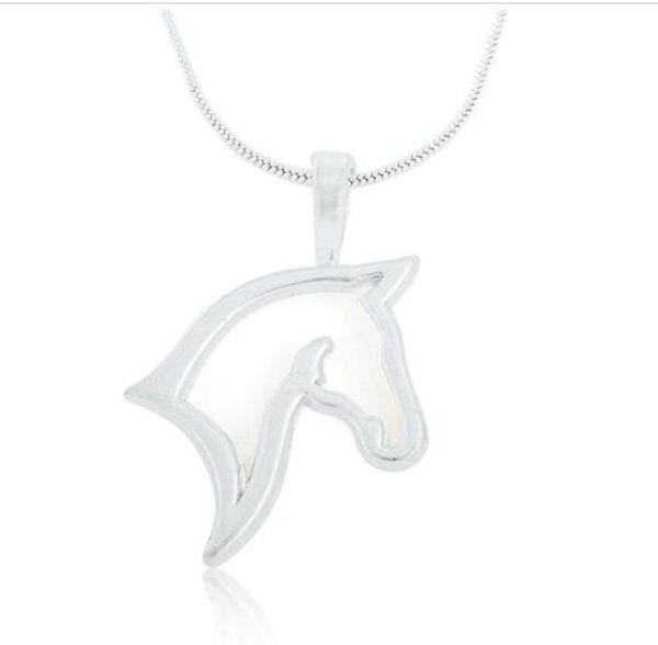 

new arrival 10pcslot zinc alloy rhodium plated animals series horse pendant sports necklace bodybuilding jewelry men3790108, Silver