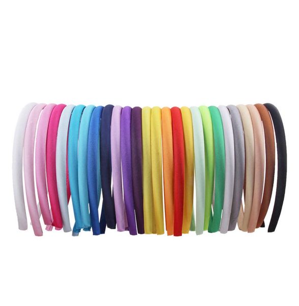 

handmade plastic hairbands for girls children kids solid color hair band diy headband fashion accessories3806638, Slivery;white