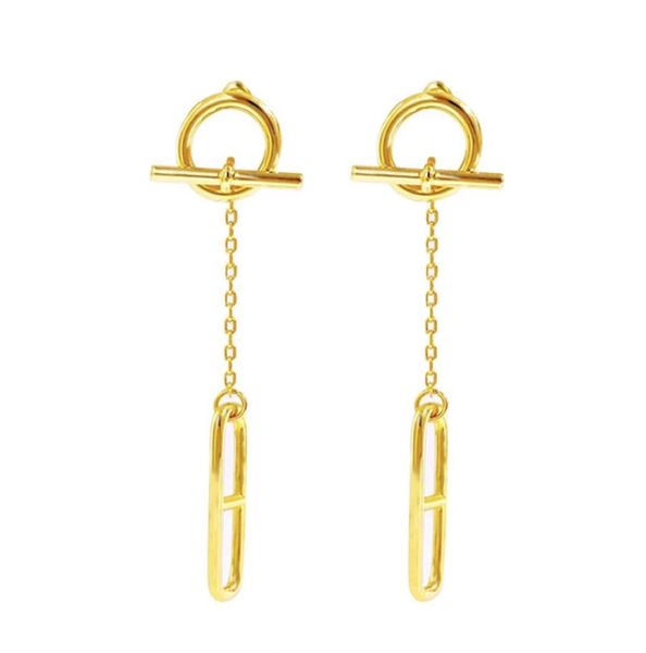 

stainless steel heart shape stud long h earrings for women men fashion genuine jewelry rose goldsilvergold pig nose love earring9250553, Golden;silver
