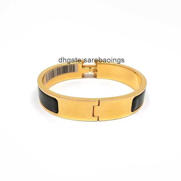 

aher mas designer luxury brand enamel bracelet h button black gold enamel bracelet pm small size public