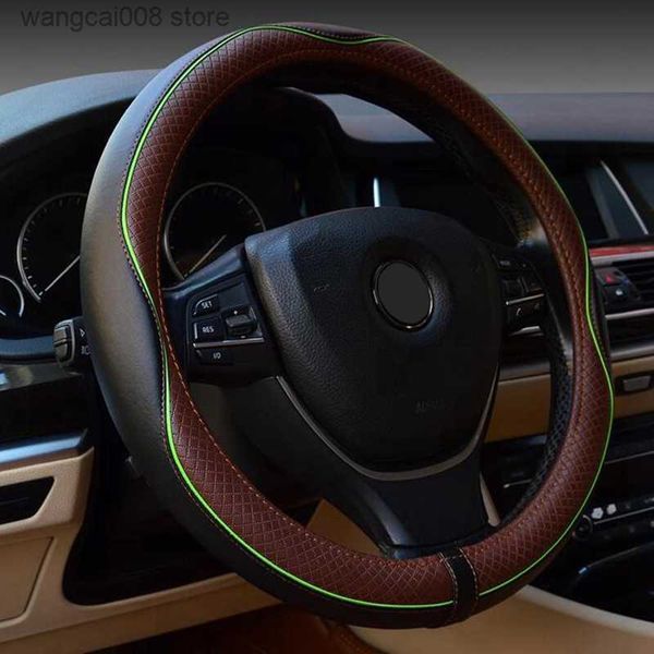

steering wheel covers leather universal car steering-wheel cover 38cm car-styling sport auto steering wheel covers anti-slip automotive acce