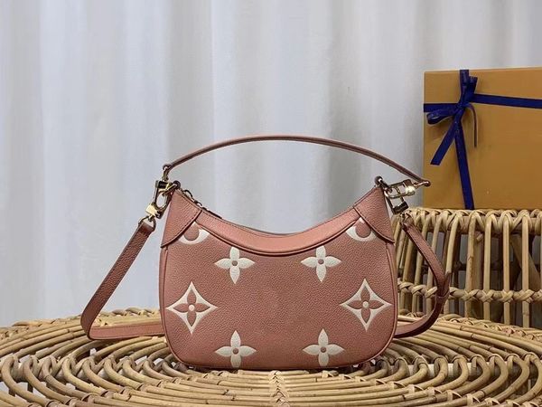 

m46301 new luxury women's bag cowhide embossed handbag water bucket bag