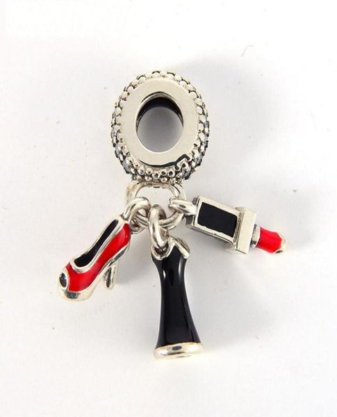 

s925 sterling silver charms dangle lipstick authentic fits for original style bracelet h8ale 792156enmx6359851, Bronze;silver