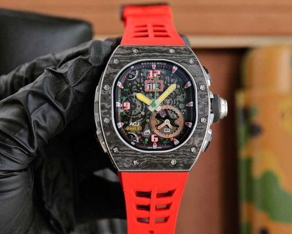 

designer men wrist watches superb rm62-01 watch mhnx fully automatic mechanical movement sapphire mirror ntpt carbon fiber case with natural, Slivery;brown