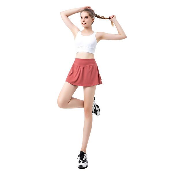 

yoga tennis skirt women skirt womens designer gym dance jogging running fitness brocade high elasticity activities solid color golf skirts w, Black