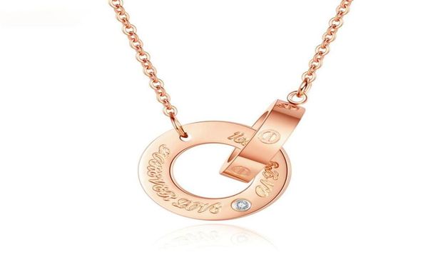 

designer necklace jewellery pendant necklaces diamond clavicle chain titanium steel goldplated never fade not cause allergic sto8893058, Silver