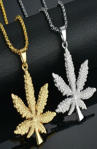 

gold chains for men hip hop jewelry maple leaf pendant long gold chains hip hop bling necklace mujer iced out chain2020244, Silver