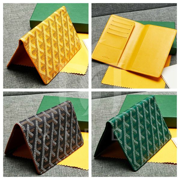 

designer wallet designer passport cover card holder go yard wallet genuine leather purse men women card bag fashion passport holder with gif, Brown;gray