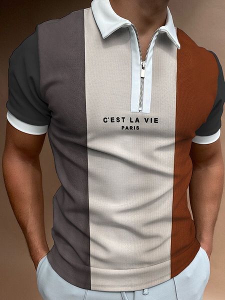 

men's polos summer european and american style fashionable print t shirt men clothing golf short sleeves breathable comfortable polo 23, White;black
