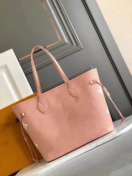 

m46329 new luxury women's bag cowhide embossed handbag shopping bag