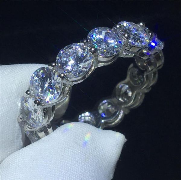 

classic finger promise ring 925 sterling silver round cut 6mm diamond sona cz engagement wedding band ring for women men jewelry4392158, Slivery;golden