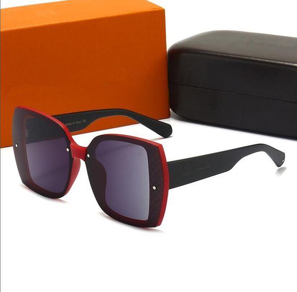 

designer sunglasses fashion summer beach polarization glasses full frame letter rectangle design for man woman 8 optional l552, White;black