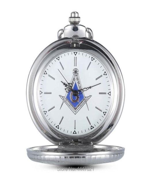 

engraved silver mason theme pocket watch golden masonry masonic quartz fob watches for men clock gifts relogio de bolso 29952810, Slivery;golden