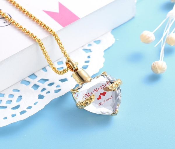 

hhh188 diy engraving my mother my friend birthstone cremation necklace for women gifts stainless steel memorial urn ashes jewelry2295017, Silver