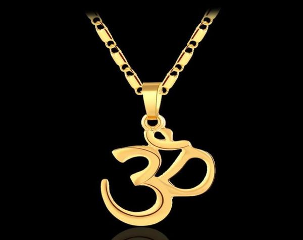 

pendant necklaces necklace hindu buddhist aum om hinduism yoga india vintage jewelry menwomen bijoux4175466, Silver