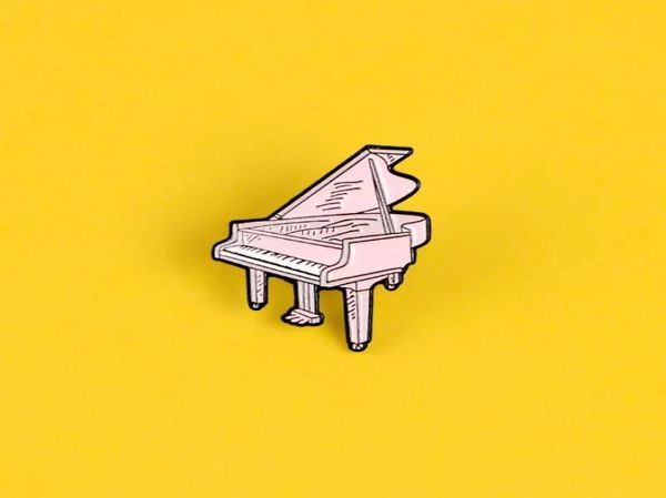 

pink piano brooches pins music lover badges enamel pins backpack bag hat leather jackets fashion accessory gifts for musician6373814, Blue